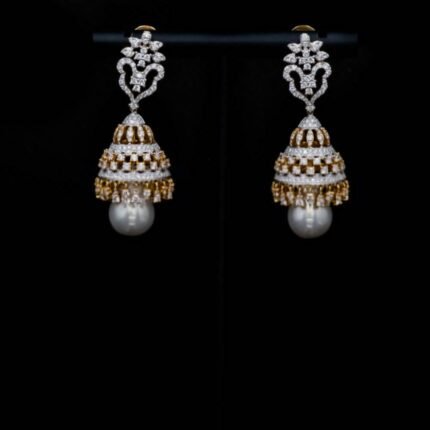 Diamond studded traditional Jhumka